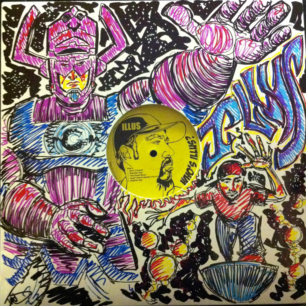 One of a kind original sketch cover featuring Galactus by Adam ILLUS Wallenta.